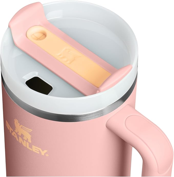 STANLEY Quencher H2.0 Flow State Tumbler, 40 oz, Peach Rose | Handle and Straw | 3-Position Lid | Cup Holder Compatible for Travel | Insulated Stainless Steel Cup | BPA-Free - Image 2