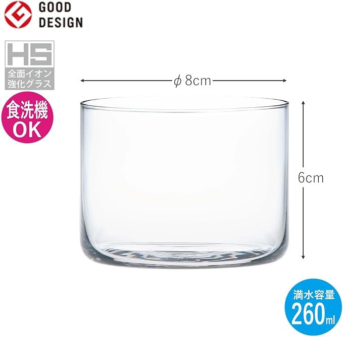 Toyo Sasaki Glass USURAI B-09126CS Free Glass, 9.2 fl oz (260 ml), Case Sale, 72 Pieces, Good Design Award, Made in Japan, Dishwasher Safe, Fully Ion Strengthening, Rock Glass, Dish, Glass Cup, Thin - Image 3