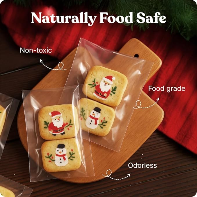 6x9 Self Sealing Cellophane Bags (200 Pack) - Clear Cookie Bags | Pretzel Rod Bags With Seal for Baked Goods Packaging, Cookie Wrappers, Bakery Packaging, Bake Sale, Candy, Treats, Gifts - Image 5