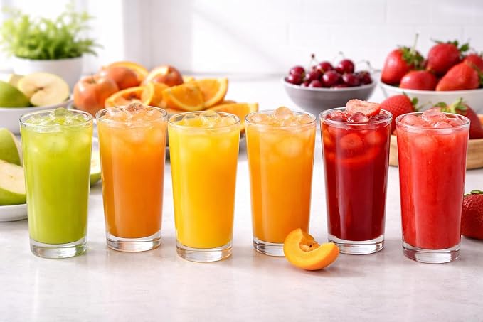 BOHEM'S Small Juice Glasses, Mini Clear Glass Cups Tumblers, Drinking Glassware for Orange Juice, Water, Milk, Coffee, Perfect for Tasting and Small Portions, Set of 6, (6.4 oz) - Image 2