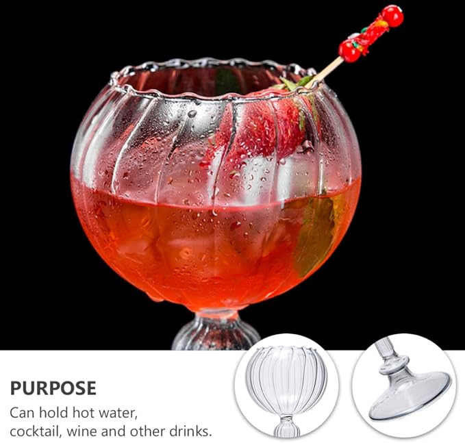 Ipetboom Creative Wine Goblet Cup Glassware Multifunctional Portable round Glass Cocktail Tumbler with Smooth Cup Mouth Lightweight for Bar Party Use - Image 6