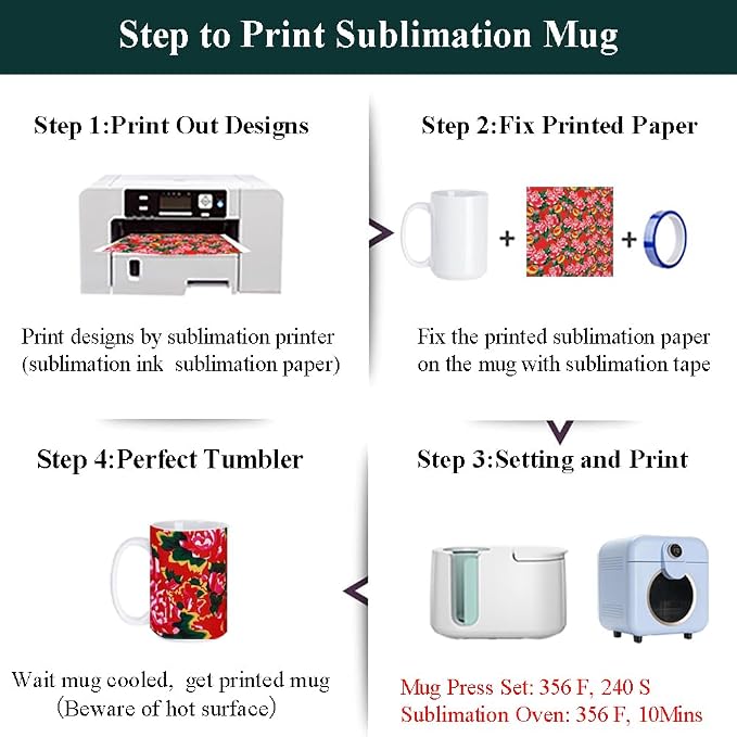 ABBSH Sublimation Coffee mugs, 15 oz White Coffee Mugs Tazas Para Sublimacion Cups With Box for Coffee, Soup, Tea, Milk, Latte, Hot Cocoa Set of 12 - Image 4