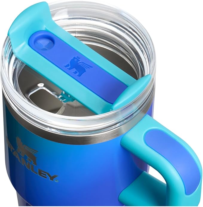 STANLEY Quencher H2.0 Flow State Tumbler, 20 oz, Sea Glass Aura | Handle and Straw | 3-Position Lid | Cup Holder Compatible for Travel | Insulated Stainless Steel Cup | BPA-Free - Image 2