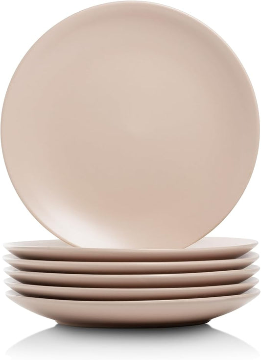 10 Strawberry Street Wazee Matte Coupe Dinnerware, Salad Plate, Blush, Set of 6 by 10StrawberryStreet