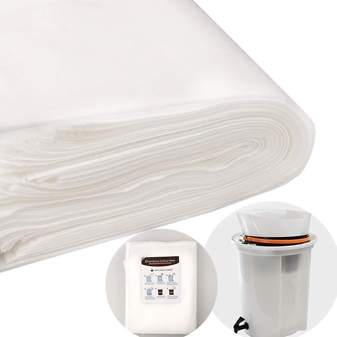100 Pack Commercial Cold Brew Coffee Filters - 20''x 20'' Cold Brew System Filter Bags Disposable Brewing Bags Commercial Coffee Filters Fits 5 Gallon Buckets Coffee Shop Restaurants