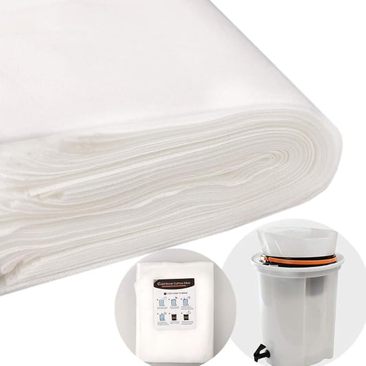 100 Pack Commercial Cold Brew Coffee Filters - 20''x 20'' Cold Brew System Filter Bags Disposable Brewing Bags Commercial Coffee Filters Fits 5 Gallon Buckets Coffee Shop Restaurants