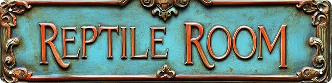 Kexle Vintage Metal Wall Decor Sign 'REPTILE ROOM' Bar Signs 4 x 16 inches by Unknown