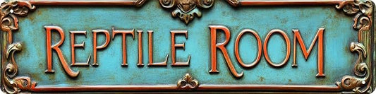 Kexle Vintage Metal Wall Decor Sign 'REPTILE ROOM' Bar Signs 4 x 16 inches by Unknown