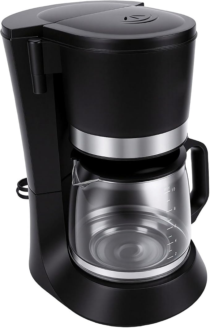 Automatic Coffee Machine with Glass Carafe 1.2L Compact 700W Coffee Maker for Home Office Kitchen Dorm Room - Image 2
