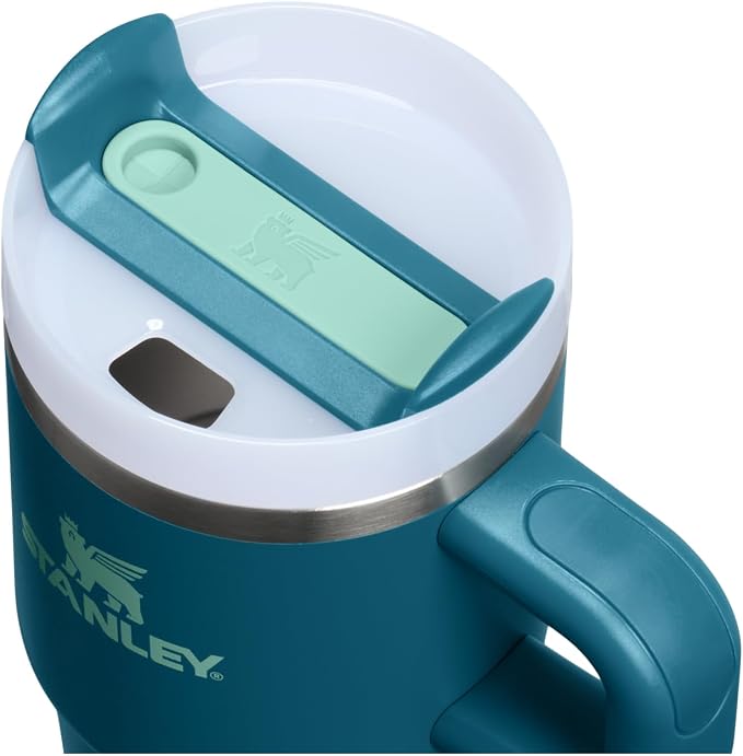 STANLEY Quencher H2.0 Flow State Tumbler, 20 oz, Coastal Teal | Handle and Straw | 3-Position Lid | Cup Holder Compatible for Travel | Insulated Stainless Steel Cup | BPA-Free - Image 2