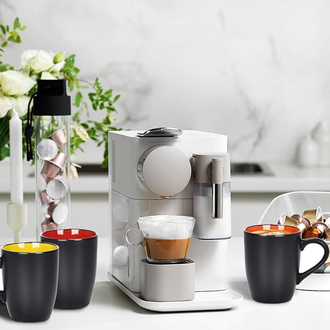 Lifecapido Set of 6 Modern Black Ceramic Coffee Mugs, 16 Ounce Capacity, Perfect for Home Use - Image 6