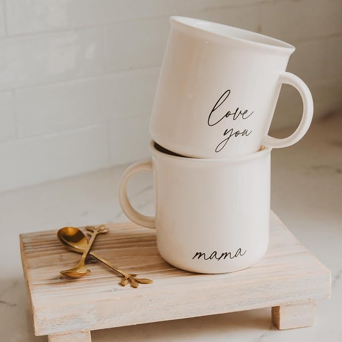 Sweet Water Decor Mama Campfire Mugs - 11oz Cute Coffee Mugs for Hot & Cold Drinks - Dishwasher & Microwave Safe - Ceramic Travel Mug - Ideal Tea and Espresso Mug - Image 4