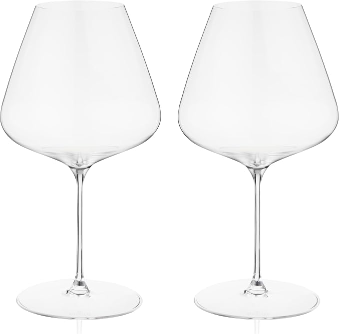 Spiegelau Definition Burgundy Wine Glasses Set of 2 – Large Bowl Red Wine Glasses for Pinot Noir & Burgundy – Lead-Free Crystal Stemware for Home Bar & Entertaining by Spiegelau