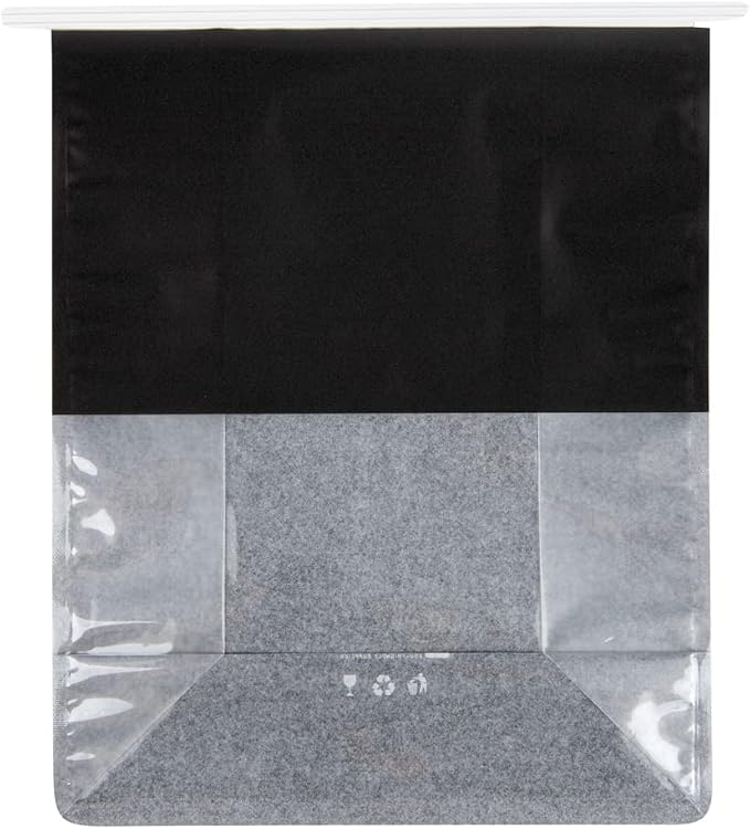 Restaurantware-Bag Tek 8.6 x 4.5 x 10.6 Inch Tin Tie Bags With Windows, 100 Resealable Bakery Bags With Windows - Flat Bottom, For Cookies or Coffee Beans, Black Cotton Paper Tin Tie Bags - Image 12
