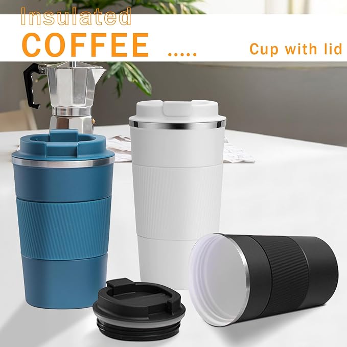 Insulated Travel Coffee Mug, Stainless Steel Coffee Cup with Leakproof Lid | Double-wall insulation keeps drinks hot or cold for hours, with a leakproof lid and portable stainless steel design - Image 6