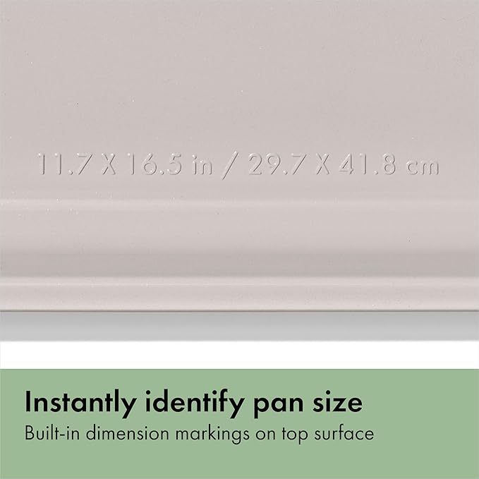 OXO Good Grips Non-Stick Pro Ceramic Coated Metal Bakeware 3-Piece Sheet Pan Set — Basil, Baking Sheet Set for Cookies, Cakes and Meats - Image 6
