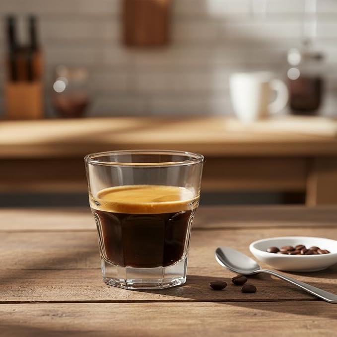 Necessia Cortado Glasses 4.5oz – Set of 2, Durable Heat Treated Heavy Base Fully Tempered Glassware, Elegant Espresso Macchiato & Whiskey Tumblers, Small Tasting Drinkware Gift - Image 3