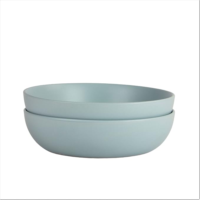10 Strawberry Street Wazee Matte 9"/48oz Serving Bowl, Set of 2, Mineral Blue - Image 4