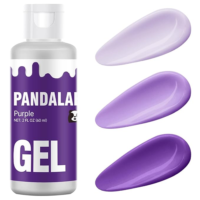 Purple Gel Food Coloring - Pandalab 2 Ounce High Concentrated Food Dye for Baking, Cake, Cookie, Fondant, Icing, Easter Egg, Macaron, DIY Slime (60ml)