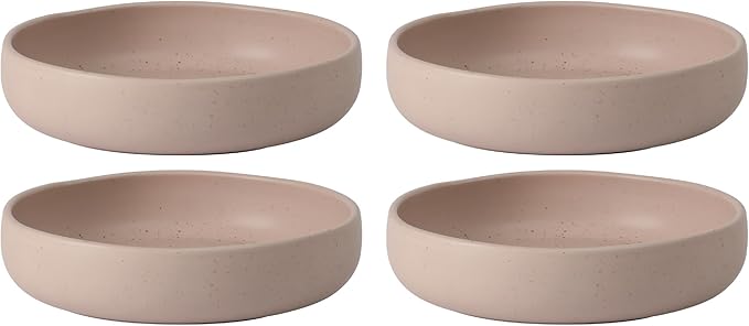 Bloomhouse - Two Time Oprah's Favorite Things Winner - Corsica Clay 4-Piece Meal and Pasta Bowl Set – Prosecco Blush Pink Stoneware for Dinner, Serving & Everyday Use by Unknown