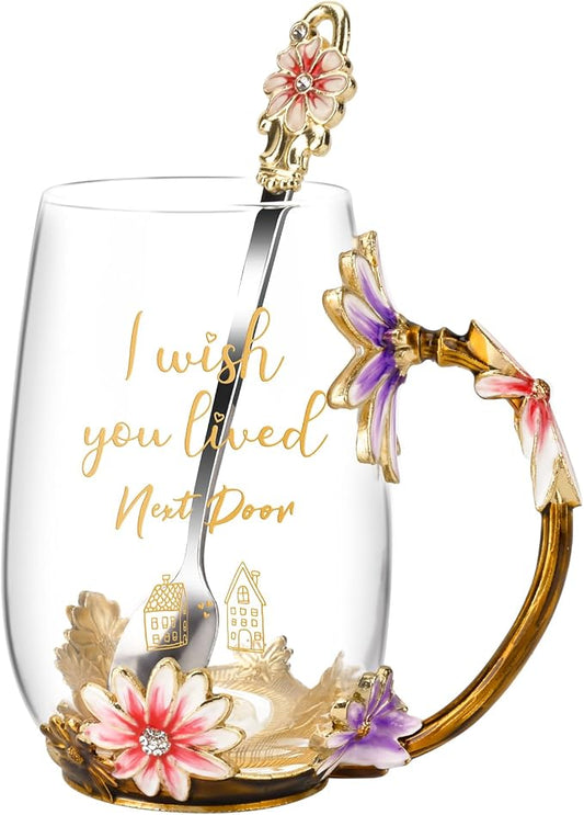 Friendship Gifts for Friends Best Friend Birthday Gifts for Women,Her,BFF,Sisters,Besties Unique Tea Cup by OEAGO