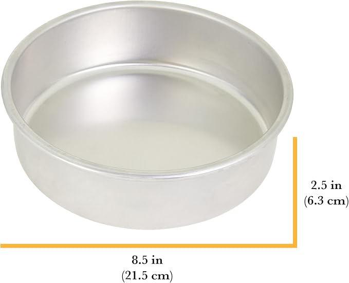Chicago Metallic 8 Inch Round Cake Pan, Heavy-Gauge Recycled Aluminum Baking Pan with Wire-Reinforced Rim for Even Baking, Layer Cakes, Cheesecakes, Casseroles and Quiches - Image 2