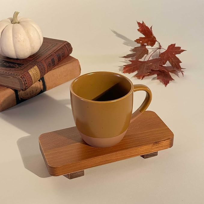 Mora Ceramic Artisan Matte Large Latte Mug Set of 4, 16oz - Microwavable, Porcelain Coffee Cups With Big Handle - Modern, Boho, Unique Style For Any Kitchen. Microwave Safe Stoneware - Marina Colors - Image 8
