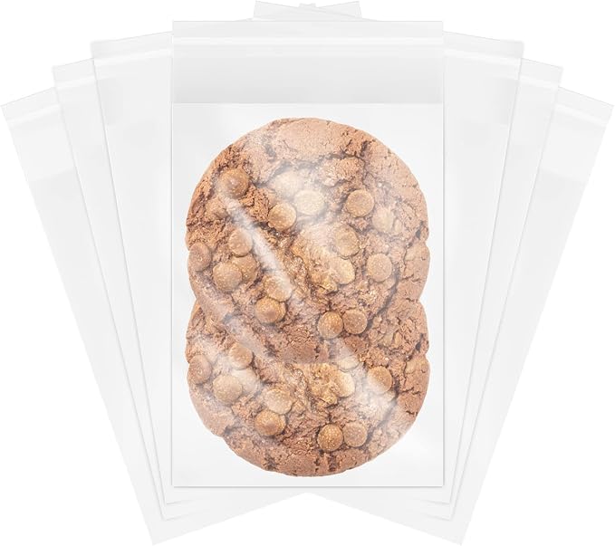 MoloTAR || 200 Pcs 5''x 7'' Clear Resealable Cello/Cellophane Good for Bakery,Adhesive Treat, Candle, Soap, Cookie Poly Bags by MoloTAR