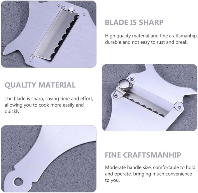 Luxshiny 3pcs Stainless Steel Truffle Cutter and Chocolate Slicer with Sharp Blade for Precise Slicing, Sturdy Silver Vegetable Peeler Tool for Kitchen Baking Supplies and Food Preparation - Image 3