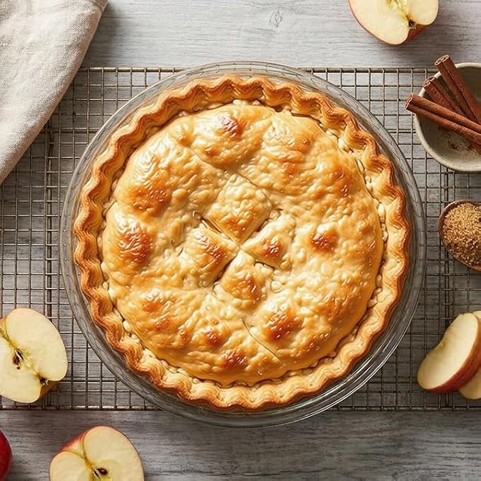 2 Pack Glass Pie Pan for Baking | Oven & Microwave Safe, Dishwasher Safe, Lead-Free, for Quiche & Tart, Easy-Grip Handles - Image 2