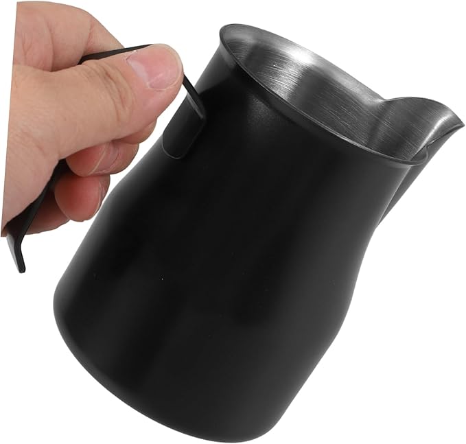 Stainless Steel Milk Frother Pitcher Thickened Metal Milk Frothing Cup with Precision Spout for Espresso Machine Accessories Coffee Bar Tool for Latte Art and Steaming