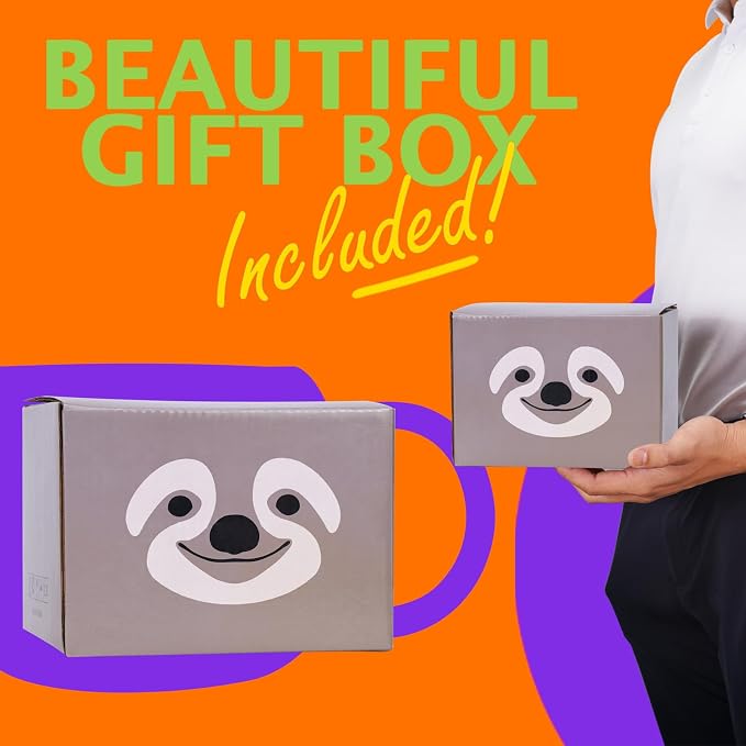 Sloth Mug 16 oz Ceramic Coffee Mug 3D Porcelain Tea Mug for Women Kawaii Cup Sloth Gifts for Women Christmas Gifts Housewarming Holiday Birthday Gifts for Women Men Mom Kids and Friend - Image 7