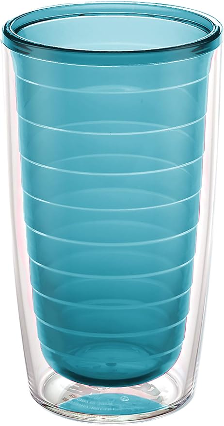 Tervis Clear & Colorful Tabletop Made in USA Double Walled Insulated Tumbler Travel Cup Keeps Drinks Cold & Hot, 16oz, Blue Moon by TervisTumblerCompany
