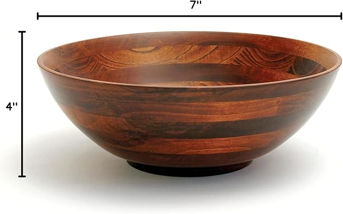 Lipper International Cherry Wood Salad Bowl Set
