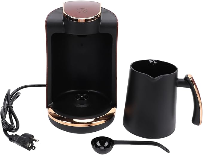 VINGVO Single Cup Turkish Coffee Machine 550W 250ML Hot Beverage Maker | Rich Flavor, Slow Cooking Depth, Quick Heating, Sturdy Plastic Construction, Home Office Application, Compact Travel - Image 8