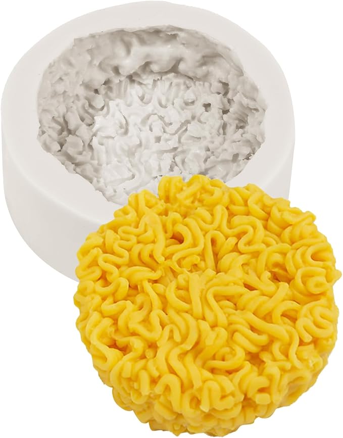 Instant Noodles Silicone Mold, Noodle Candle Mold, Instant Noodle Fondant Molds, Food Shaped Molds for Chocolate Bath Bomb Home Ornaments Making Tools by Liobelon