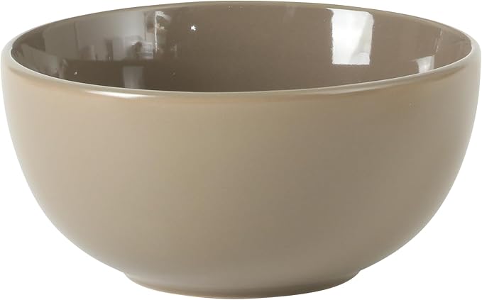 Gibson Home Rockaway 12 Piece Plates and Bowls Matte Outside/Shiny Inside Glaze Service for 4 Dinnerware Set - Brown - Dishwasher and Microwave Safe - Image 9