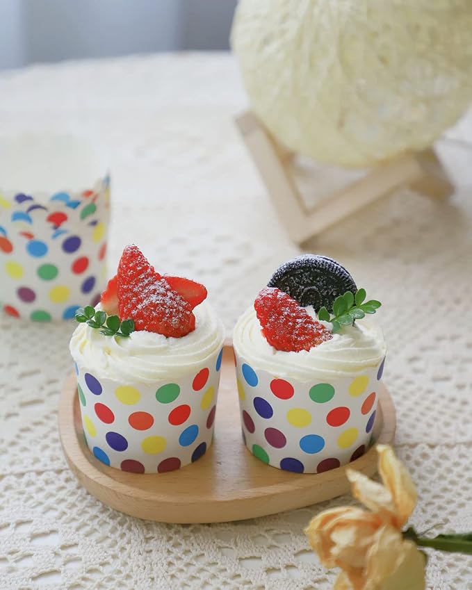 100-Pack Disposable Wrappers Large Paper Cake Baking Cup Cupcake Muffin Cases Birthday Party Decoration - Image 7