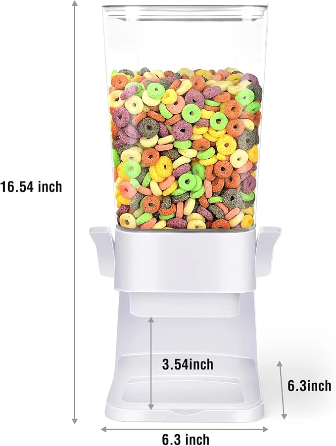 Cereal Dispenser Countertop 2 Pack 5.5 Qt Large Cereal Storage Container | Holder Dispenser for Pantry Dry Food Snack Nut Candy Dispenser Countertop Kitchen Organization Storage for Oatmeal Granola - Image 3
