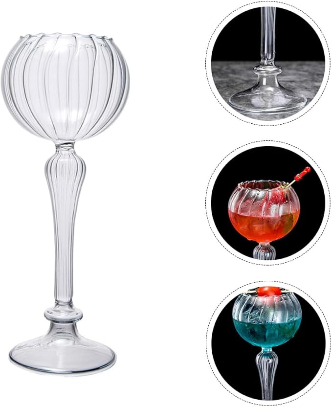 Creative Portable Cocktail Glass Wine Cup, Lightweight round Glassware with Simple Generous Style, Multifunctional Drinking Glass for Home Bar and Party Use - Image 6