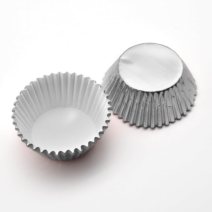 200 Pcs Silver Foil Cupcake Liners Standard Baking Cups Muffin Paper Cases | Food-grade, Greaseproof & Sturdy Parchment, Cupcake Wrapper for Party, Christmas, Gift - Image 6