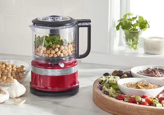 KitchenAid 3.5 Cup Food Chopper, KFC3516ER, Empire Red | Dishwasher-safe Work Bowl, Stainless Steel Multi-Purpose Blade, 2 Speeds Plus Pulse, Easy Cord Wrap - Image 4
