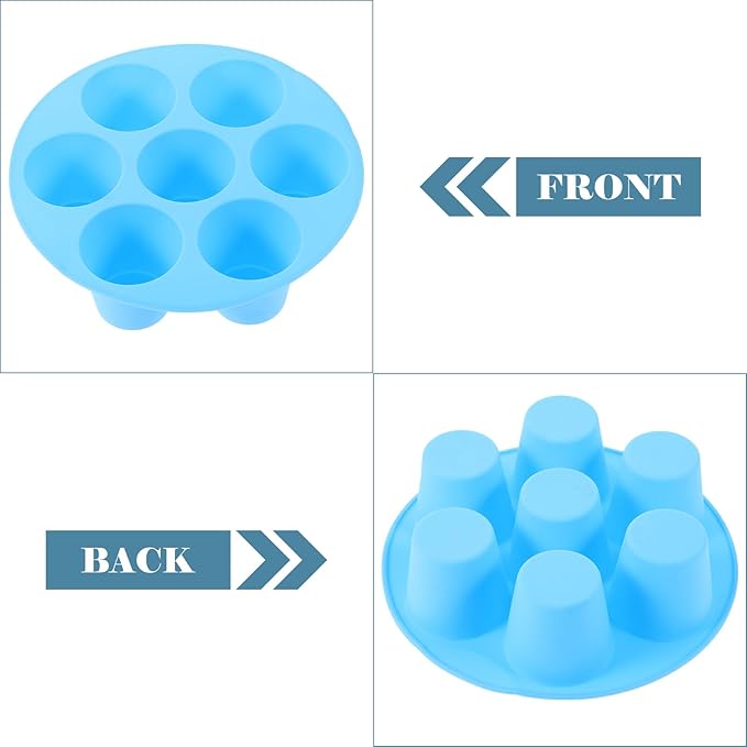Silicone Muffin Cake Mold Non-stick Baking Pan for Air Fryer Small Blue Cupcake Tray Non-deformable Bakeware for Muffins and Chocolate Cakes