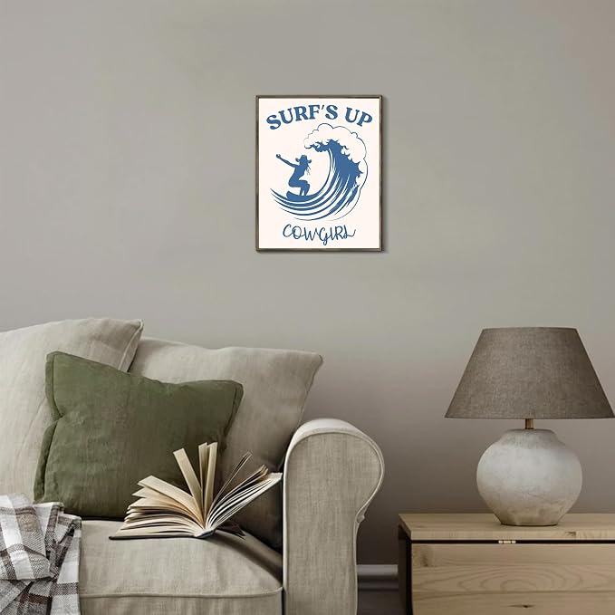 XOCUUI Coastal Cowgirl Wall Art,Coquette Blue Cowgirl Boots Posters，Blue Beachy Cowgirl Room Decor,Preppy Aesthetic Pictures Prints for Teen Girl Dorm Apartment Decoration 8x10 (Unframed) - Image 4