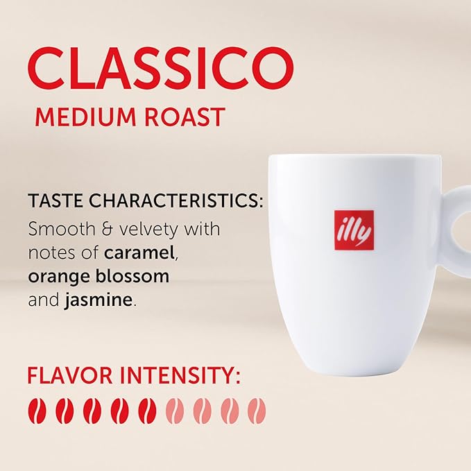 Illy Coffee, Smooth And Balanced, Classico Medium Roast K-Cups, Made With 100% Arabica Beans, All-Natural, No Preservatives, Pods For Keurig Machines, 10 K-Cup Pods (Pack Of 1)