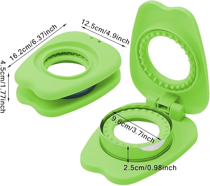 Sandwich Molds Cutter And Sealer Crustless Sandwich Maker Cutter Sealer Set | Sandwich Cutting Die for Breakfast Toast Making Kids Lunch Box School Home Picnic Travel Office Lunchbox On - Image 5