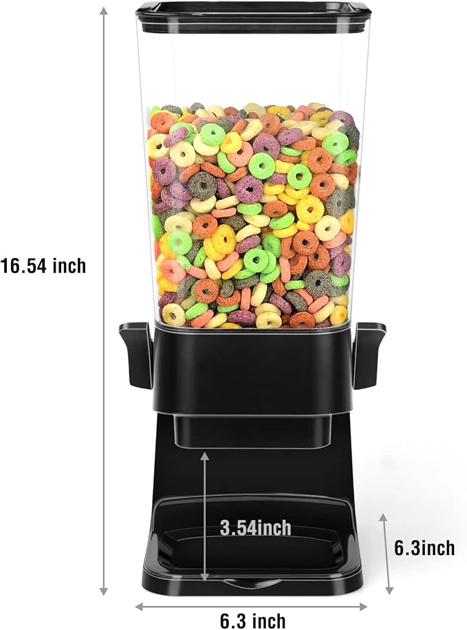 Cereal Dispenser Countertop 2 Pack 5.5 Qt Large Cereal Storage Container | Holder Dispenser for Pantry Dry Food Snack Nut Candy Dispenser Countertop Kitchen Organization Storage for Oatmeal Granola - Image 3