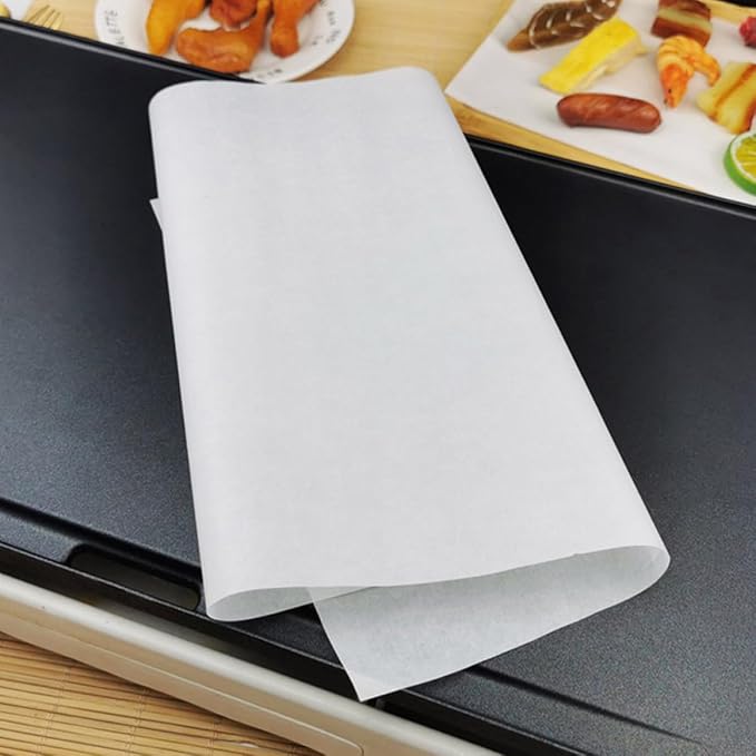 500pcs 8-inch Rectangular Baking Parchment Paper for Pizza and Bread Non-stick Oil Absorbing Greaseproof Paper Pads for Kitchen Baking and Fried Food Sturdy White Sheets - Image 6
