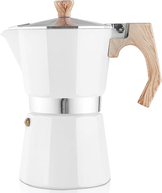 wedrink Stovetop Espresso Maker Aluminum Moka Pot 6 Cups Cuban Coffee Maker Stovetop Coffee Maker Moka Italian Espresso