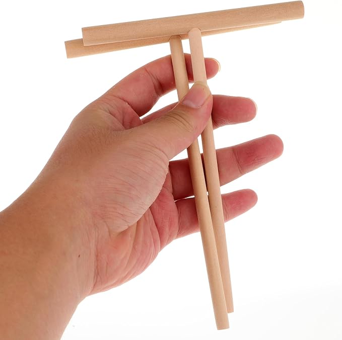 Garneck 2pcs Wooden Pancake Rake Spreading Tool for Making Omelets and Pancakes, Sturdy Khaki Wood Kitchen Utensil for Home Cooking and Breakfast Preparation - Image 4